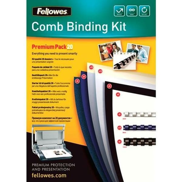Bokbindningssats Fellowes 5371801 A4 Plast