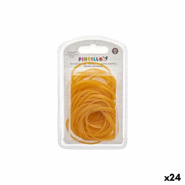 Elastiset nauhat Pincello 402 Keltainen Suuri (24 osaa)