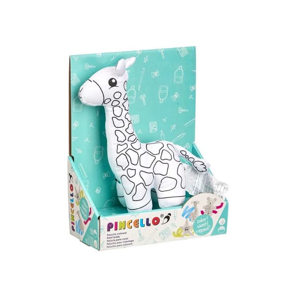 Pehmolelujen väritys Pincello ST448 Valkoinen Musta Kangas 17 x 22 x 9 cm Kirahvi (8 osaa)