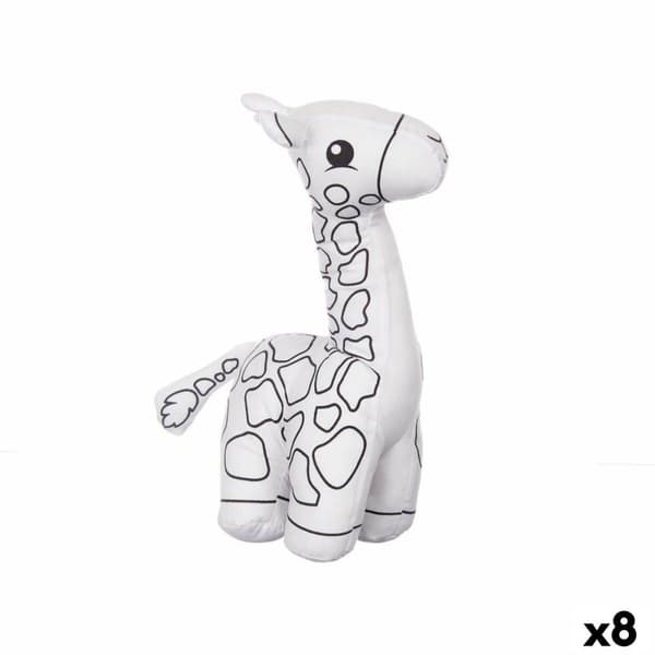 Pehmolelujen väritys Pincello ST448 Valkoinen Musta Kangas 17 x 22 x 9 cm Kirahvi (8 osaa)
