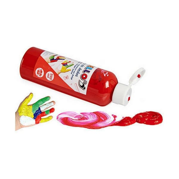 Fingerfärg Pincello FP200-R Röd 200 ml (12 antal)