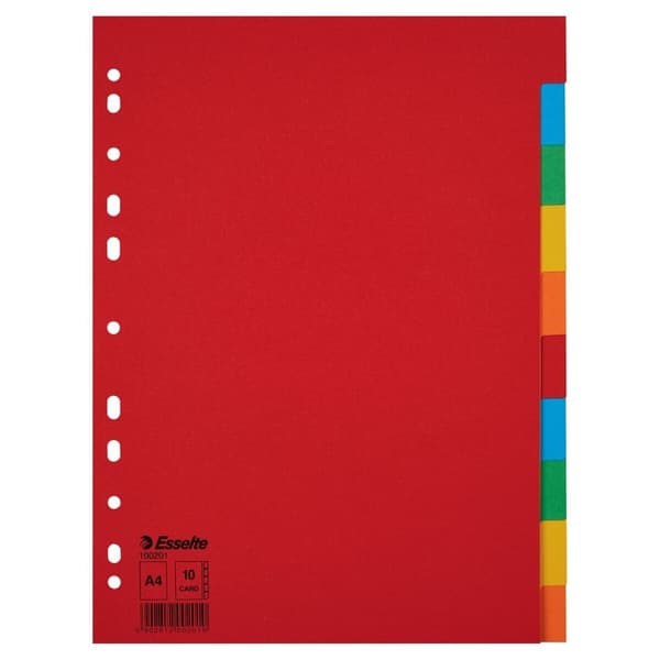 Separatorer Esselte Multicolour Papp (10 antal)