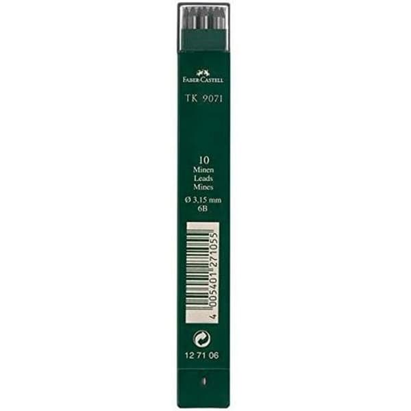 Bytte af blyant bly Faber-Castell Træ 3 Dele 6B