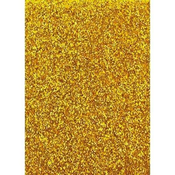 Papir Fama Glitter Gylden Eva Gummi 50 x 70 cm (10 enheder)