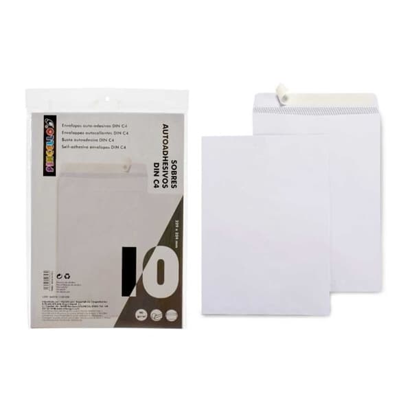 Kirjekuoret Pincello 229X324-10 Valkoinen Paperi 229 x 324 mm (48 osaa)