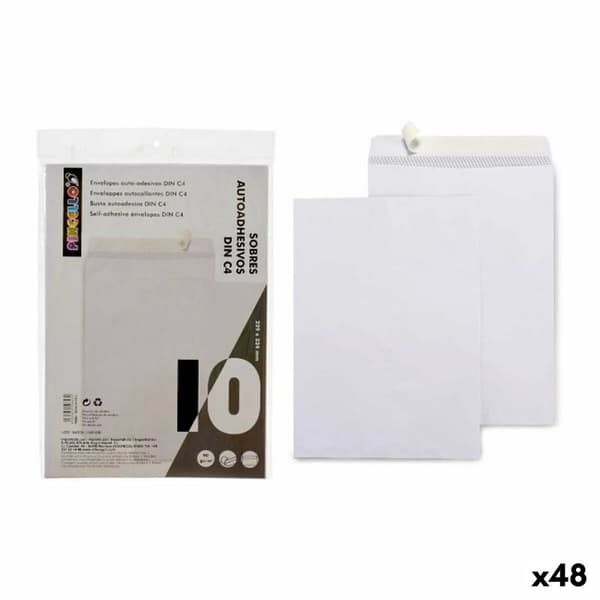 Kirjekuoret Pincello 229X324-10 Valkoinen Paperi 229 x 324 mm (48 osaa)