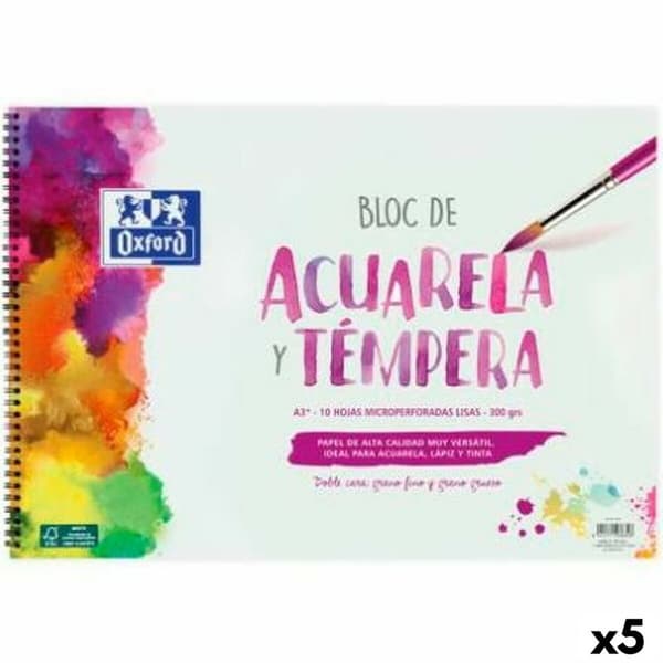 Akvarell Pad Oxford 10 Blad 300 g/m² (5 antal)