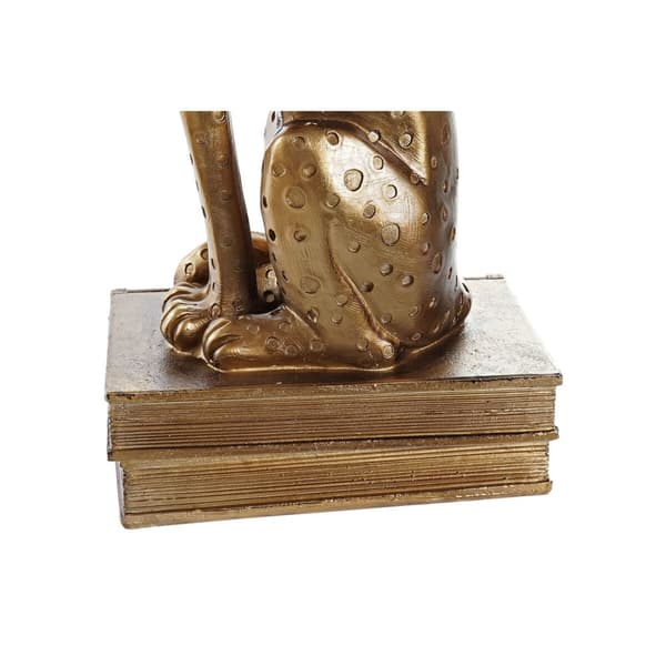 Držalo za knjige DKD Home Decor Leopard Harpiks Kolonistil (16 x 11 x 33 cm)