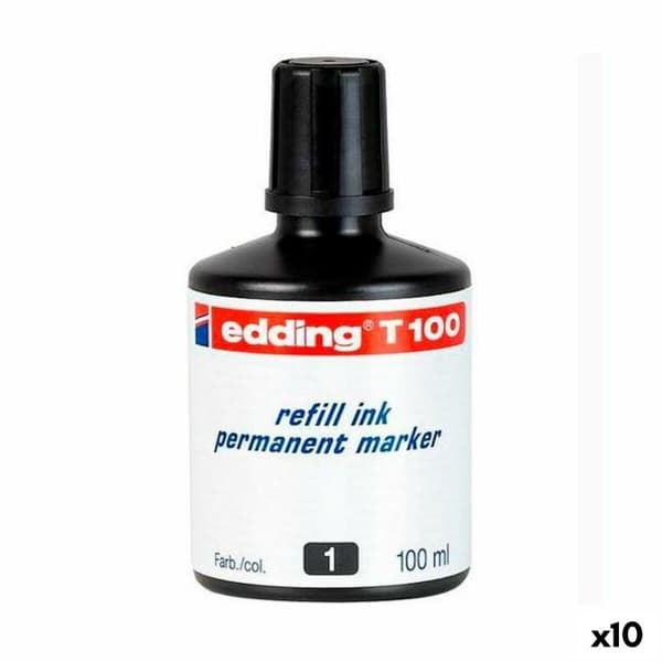 Genopfyld blæk Edding T100 Fastansat 100 ml (10 enheder)