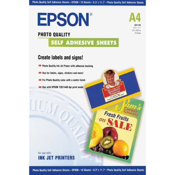 Självhäftande papper Epson C13S041106 A4 10 Blad (1 antal)