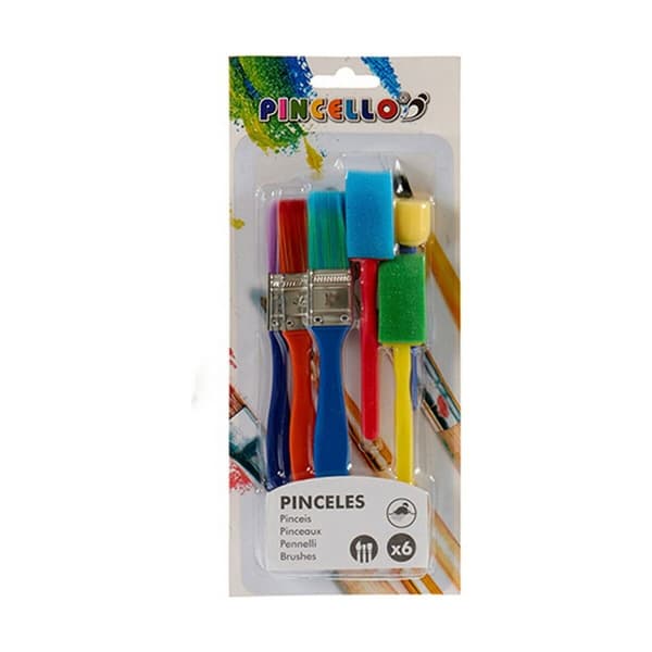 Pensler Pincello 85078 Multifarvet Sæt Svamp (12 enheder)