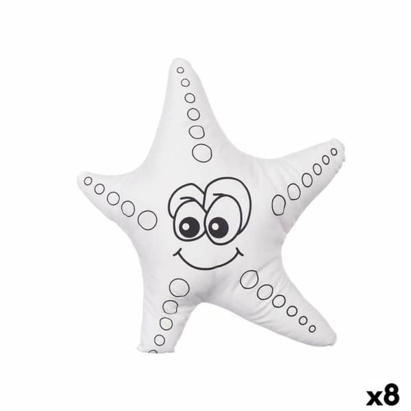 Farveplys Pincello ST371 Hvid Sort Klæde 26 x 26 x 8 cm Søstjerne (8 enheder)