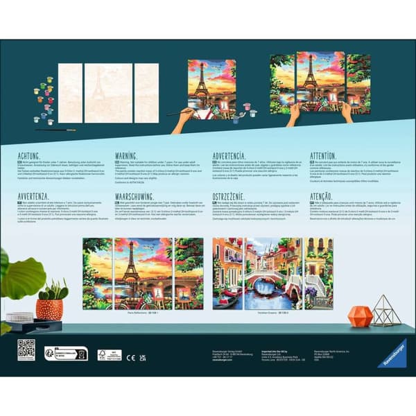 malesett - mal etter tall Ravensburger 20134 80 x 50 cm 4 Deler 1 Deler 4 enheter