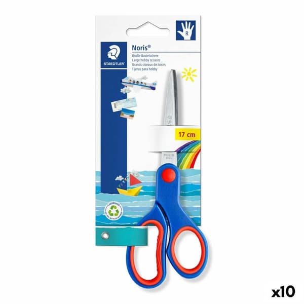 Sakser Staedtler Noris Blå Rustfritt stål 17 cm (10 enheter)