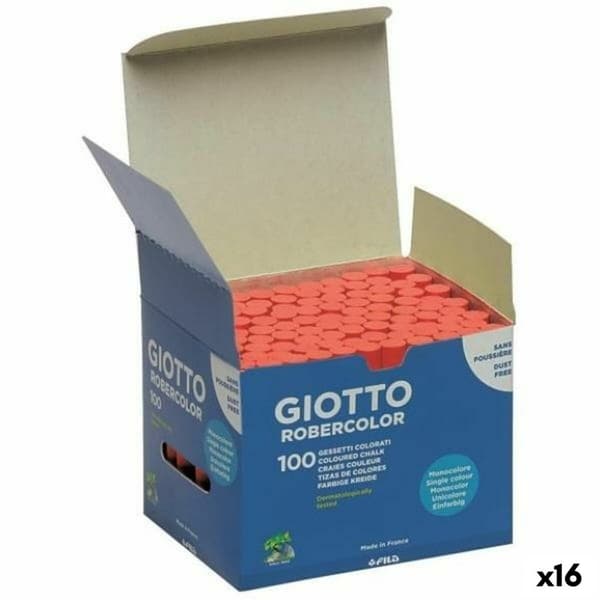 Liitua Giotto Robercolor Punainen 16 osaa 100 Kappaletta