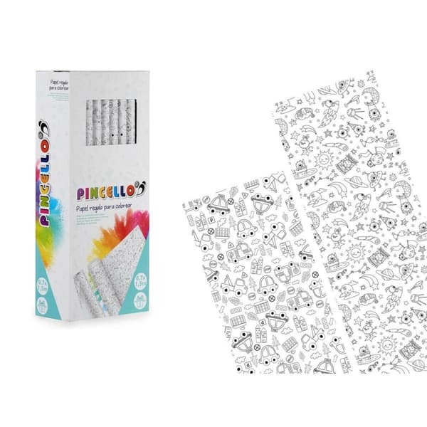 Gavepapir Pincello 80GR - COLOREAR 0,7 x 1,5 m Bil Romvesen (50 enheter)