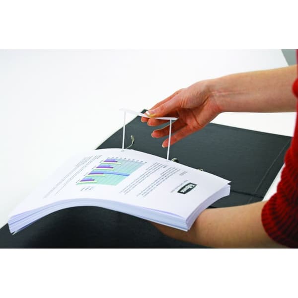 Festeanordning Fellowes Pro Clip 100 enheter Hvit Resirkulert plast 10,1 x 9,2 x 0,9 cm