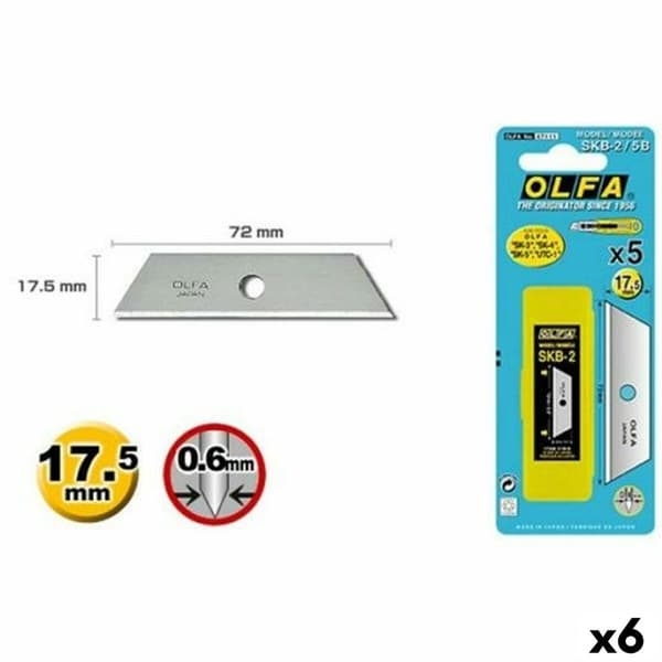 Knivblad Olfa 17,5 mm (5 Deler) (6 enheter)