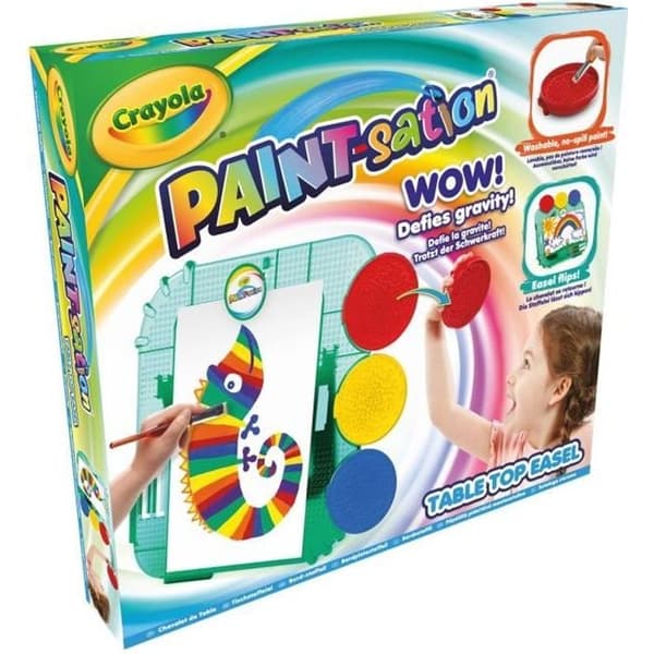 CRAYOLA Paint-Sation 2-i-1 staffli för barn - över 300 målningar möjliga