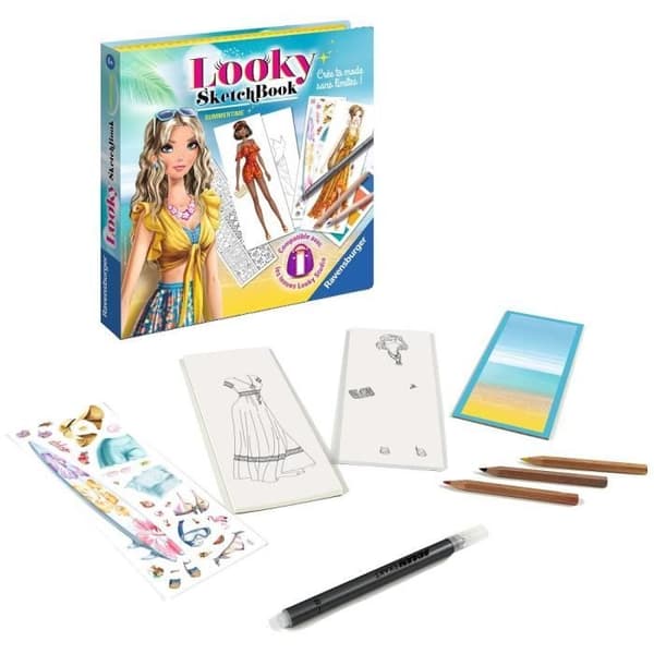 Looky Skissbok sommartid - RAVENSBURGER - Skapa ditt mode - Blandat - Från 6 år