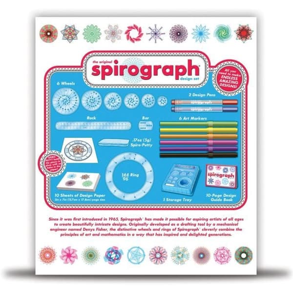 Ritspel - SILVERLIT - SPIROGRAPH - Startset 30 delar - Barn från 8 år och uppåt - Flerfärgad
