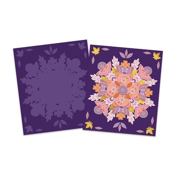 Les Ateliers du Calme - 3 Nature Mandalas - Mandala Style Paintings - Barns kreativa fritidspaket - Från 7 år