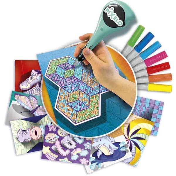 LANSAY - PIXELO - 3D Illusions - Rita och färglägga - Från 7 år