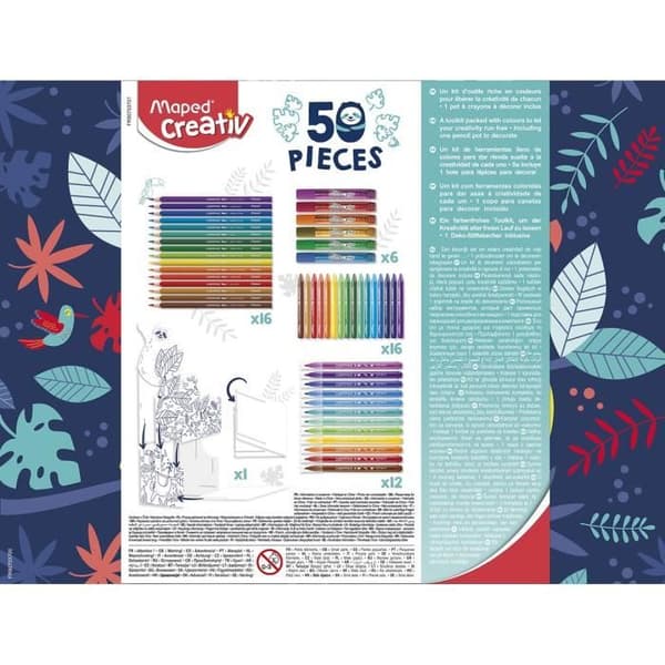Färgsats - MAPED CREATIV - 50 stycken - Blandat - Från 5 år