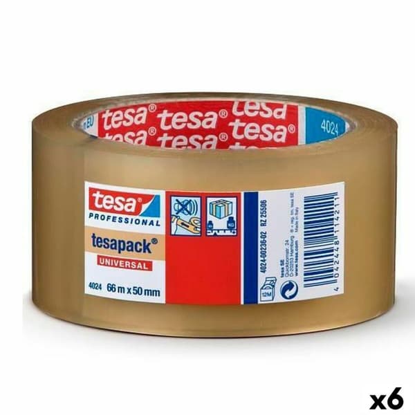 Självhäftande band TESA TESAPACK Förpackning Transparent 50 mm x 66 m (6 antal)