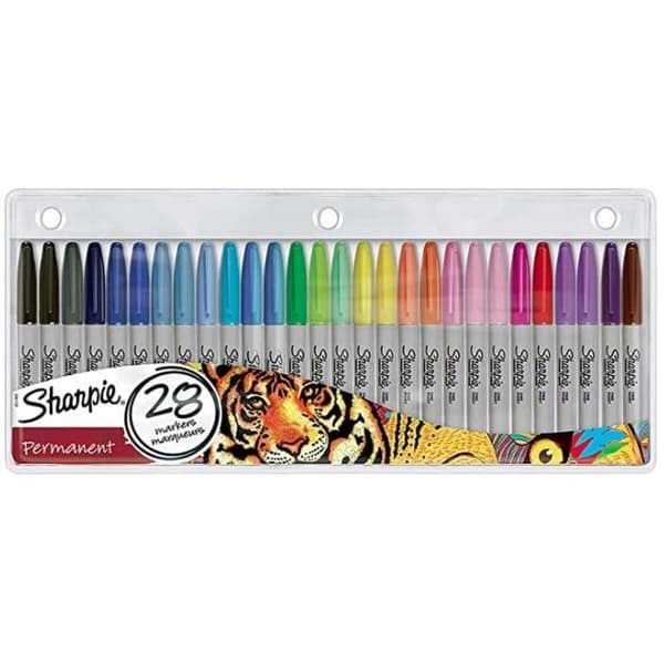 Tuschpennor Sharpie 2061129 Permanent Multicolour 28 Delar