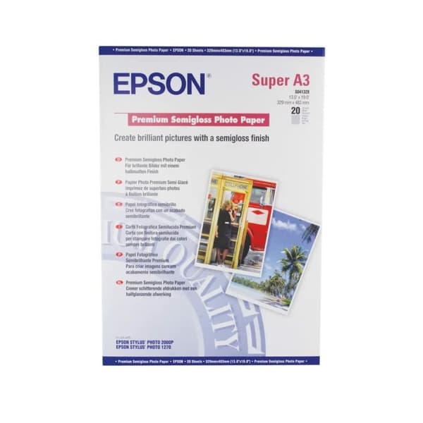 Satiini Valokuvapaperi Epson 2357142 A3 20 Levyt (1 osaa)
