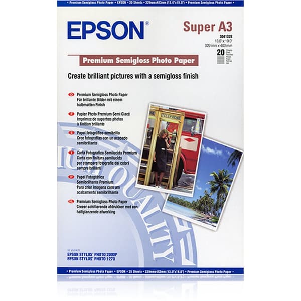 Satiini Valokuvapaperi Epson 2357142 A3 20 Levyt (1 osaa)