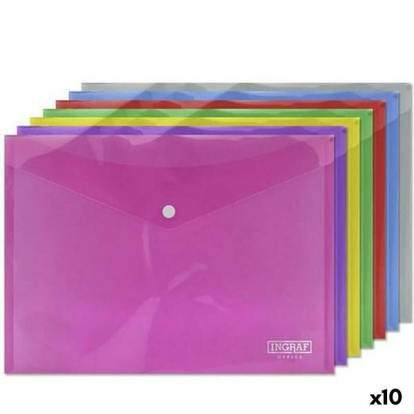 Dokumenthållare Ingraf Plast Multicolour Lås A4 (10 antal)