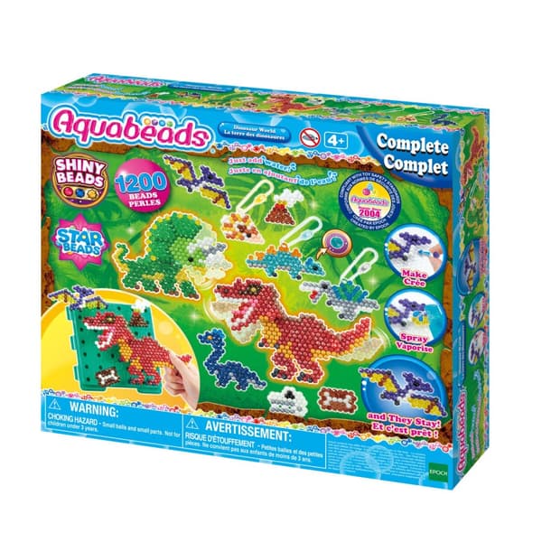 Håndværksspil Aquabeads The land of dinosaurs Multifarvet