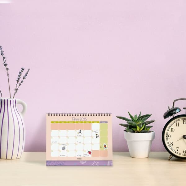 Skrivbordskalender Finocam TALKUAL Multicolour Papper 21 x 15 cm 2025