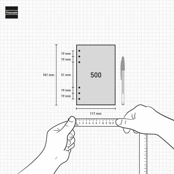 Refill til notesblok Finocam OPEN R598 500 2025 11,7 x 18,1 cm