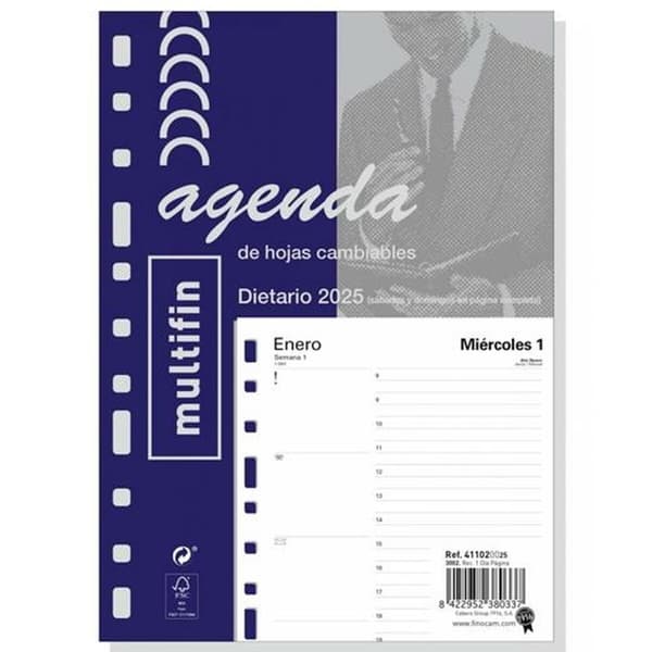 Påfyllning av agenda Finocam MULTIFIN 3002 2025 15,5 x 21,5 cm