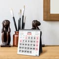 Miniatyrbild 2 av 5: Skrivbordskalender Finocam Papper 14 x 15 cm 2025