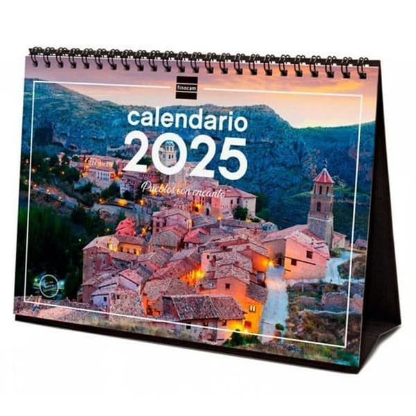 Skrivebordskalender Finocam PUEBLOS CON ENCANTO Multifarvet Papir 21 x 15 cm 2025