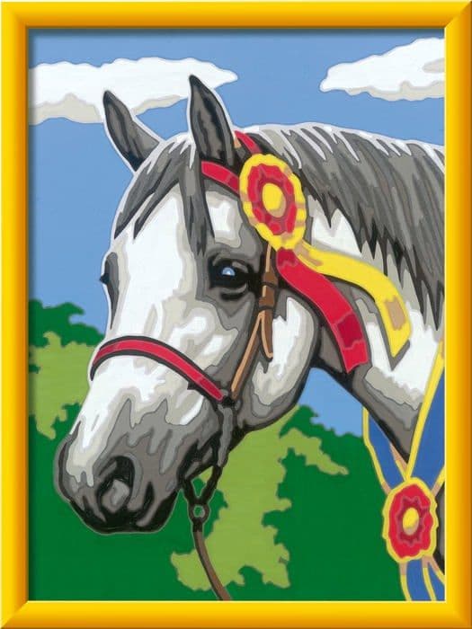 Ravensburger Paint Set - 20063 - Malen nach Zahlen - Tier - Proud Tournament Horse - Barn från 9 år,
