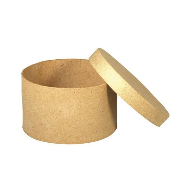 Rayher hobbyfärgset - 71-741-000 - Rayher 71741000 pappmacha (C) Box FSC recycle 100%, rund, höjd 8 cm,