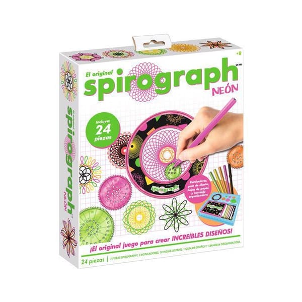 Feststad Spirograph Neon Spirograph Barn 8 år Mandala Designer Kit Mandala Barn Ritningssats för barn Kreativt spel Tjej 8 år