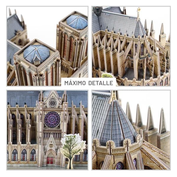Notre Dame 3D-pussel - World Brands - National Geographic Model - 128 bitar - Barn 8 år eller äldre