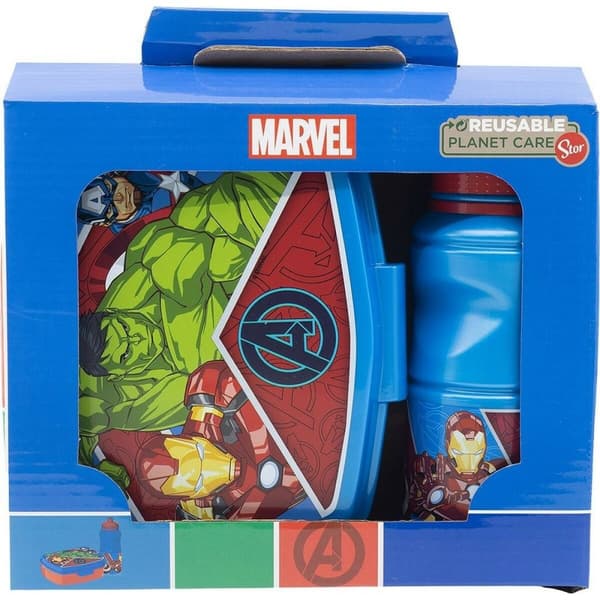 Skål med vattenflaska The Avengers CZ11275 380 ml 17 cm Plast