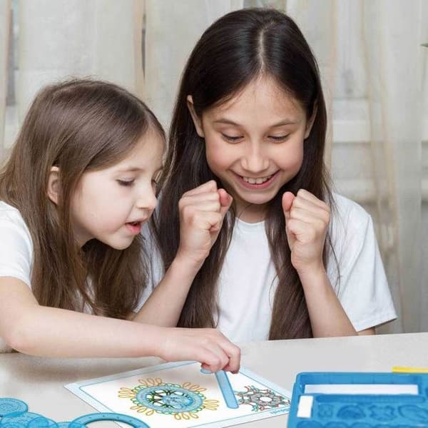 Spirograph - Spirograph Original: Spirograph for Children 8 Years | Ritsats för barn | Mandala barn | Junior Spirograf | 30 stycken |