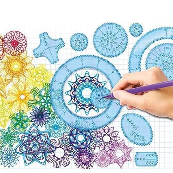 Spirograph - Spirograph Original: Spirograph for Children 8 Years | Ritsats för barn | Mandala barn | Junior Spirograf | 30 stycken |