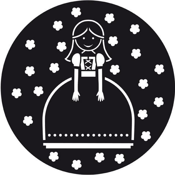 Stencil för rund tårta - Prinsessan - Rolig cu...