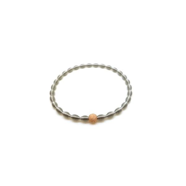 Armband fjäder Stål Boll glitter rosé