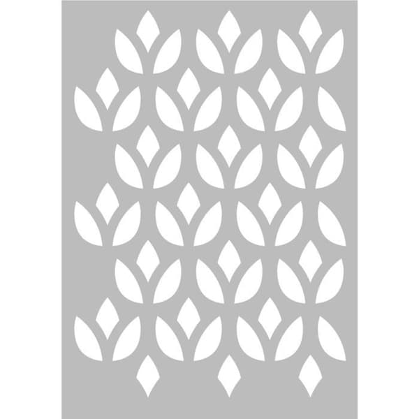 Geometrisk Lotus Stencil 29,7 x 42 cm - Geometrisk Stencil - Skandinavisk Stencil
