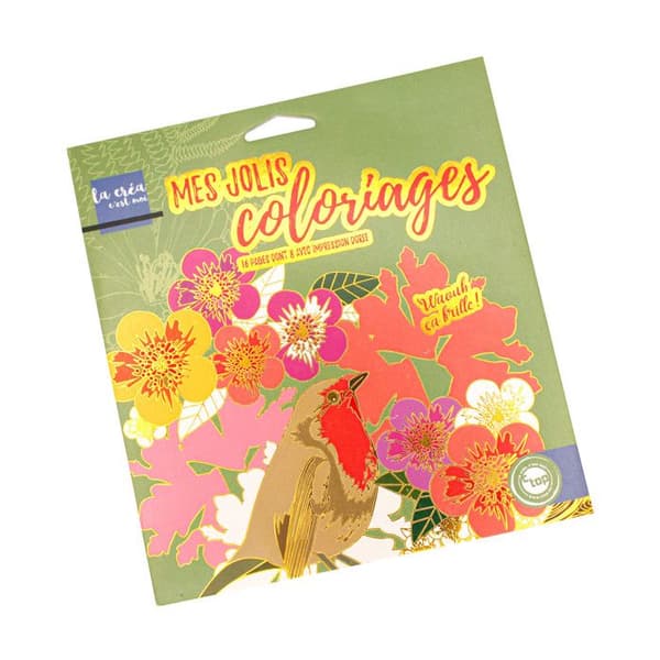 Coloreringsbok med folie Tema Natur 16 sidor